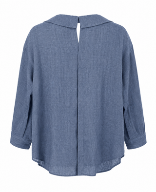 Elegance Textured Button Front Top