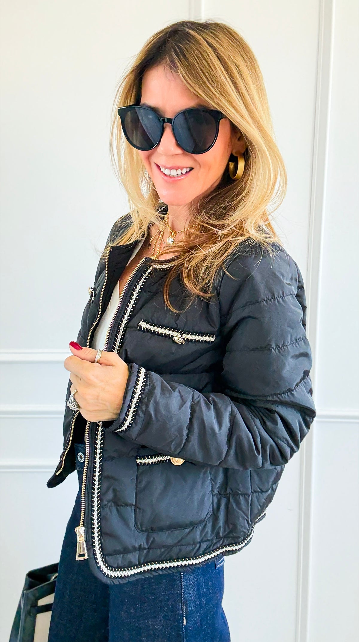 Braided Bliss Jacket-Black-160 Jackets-V SKY-Coastal Bloom Boutique, find the trendiest versions of the popular styles and looks Located in Indialantic, FL