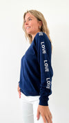 Side Note Love Sweater-140 Sweaters-Fate By LFD-Coastal Bloom Boutique, find the trendiest versions of the popular styles and looks Located in Indialantic, FL