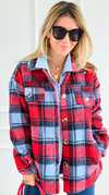 Northern Lights Plaid Shacket-160 Jackets-mystree-Coastal Bloom Boutique, find the trendiest versions of the popular styles and looks Located in Indialantic, FL