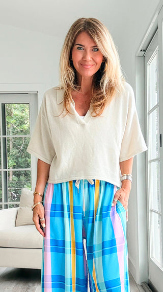 Collared Knit Top