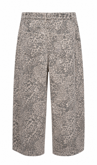 Chic Leopard Wide Leg Jeans