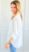 Everyday Ease Seersucker Italian Shirt-170 Bottoms-Italianissimo-Coastal Bloom Boutique, find the trendiest versions of the popular styles and looks Located in Indialantic, FL