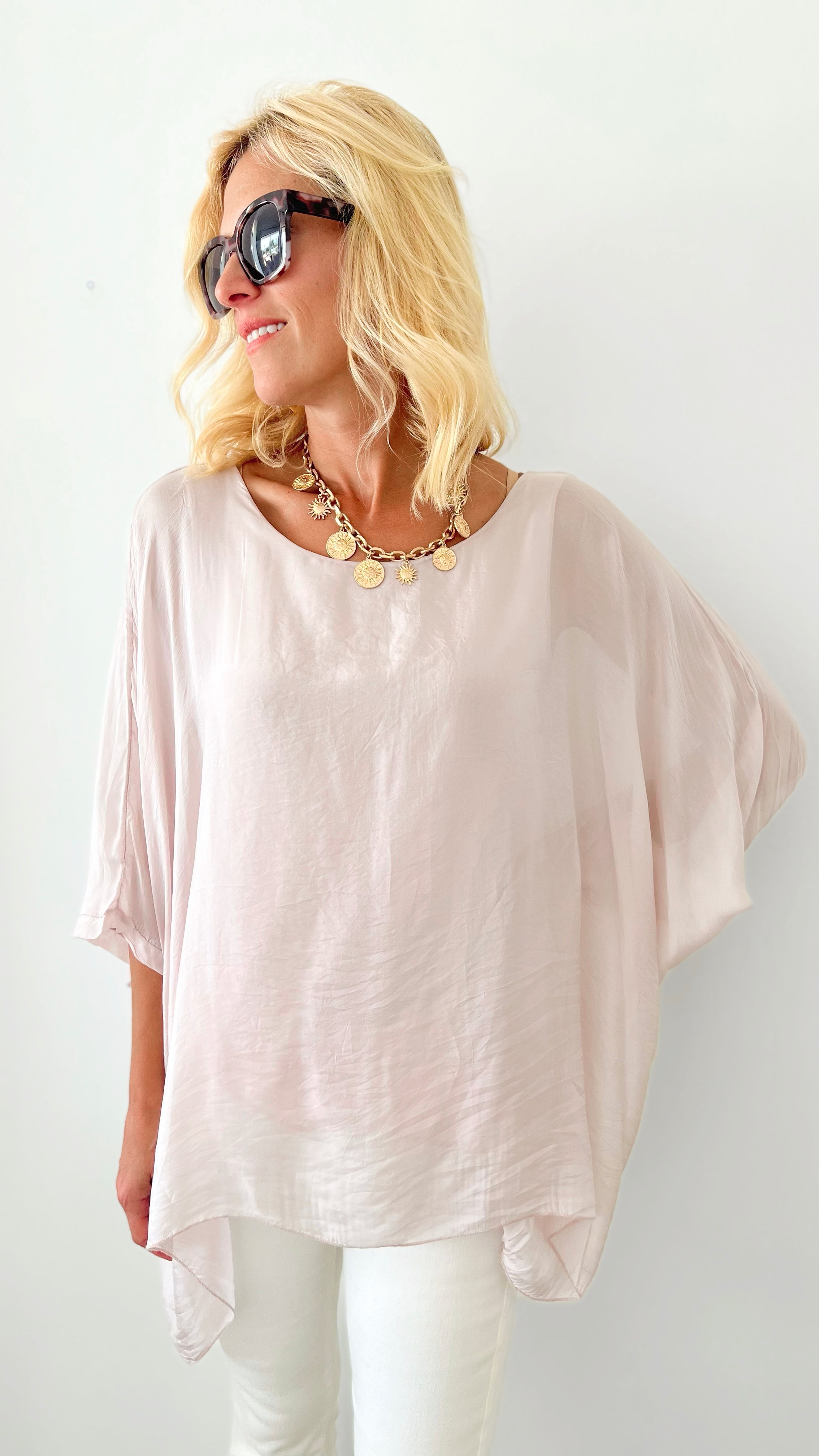 Flowy Wings Italian Top - Blush-130 Long Sleeve Tops-Yolly-Coastal Bloom Boutique, find the trendiest versions of the popular styles and looks Located in Indialantic, FL