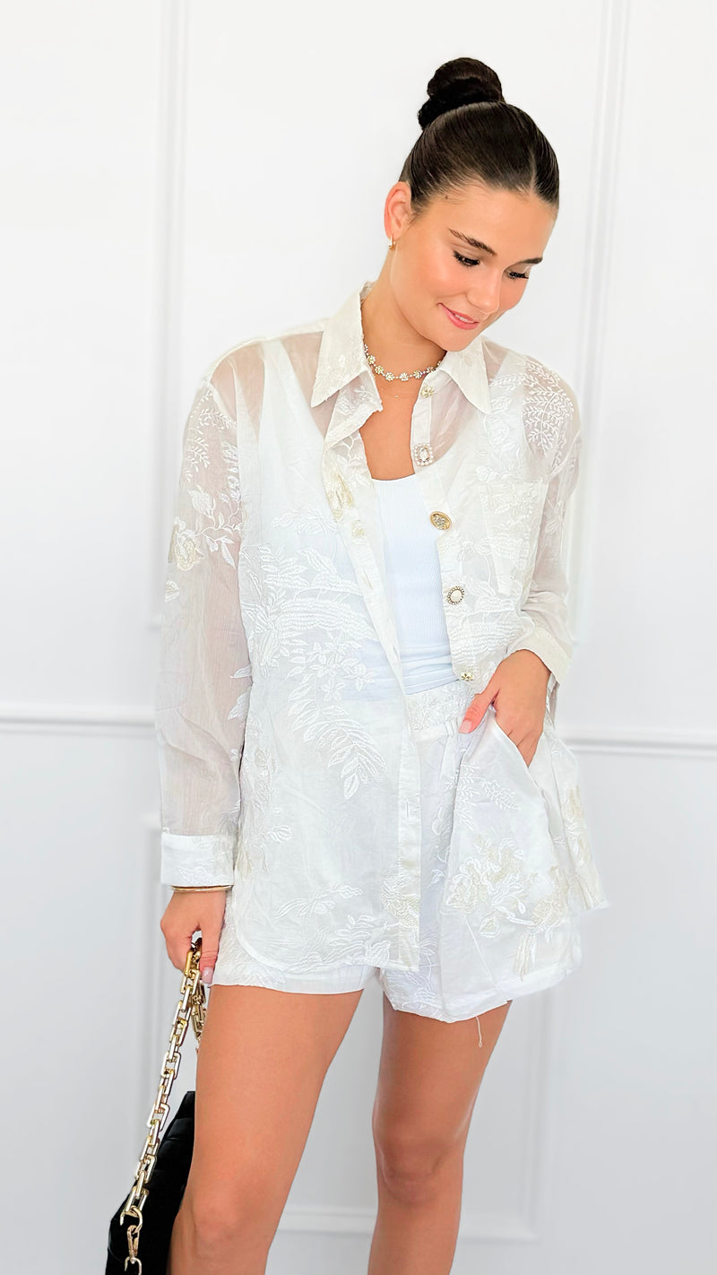 Dreamy Petals Embroidery Italian Set-210 Loungewear/Sets-SEÑORITA C-Coastal Bloom Boutique, find the trendiest versions of the popular styles and looks Located in Indialantic, FL