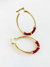 Enamel Oval Hoop Earring-230 Jewelry-NYC-Coastal Bloom Boutique, find the trendiest versions of the popular styles and looks Located in Indialantic, FL