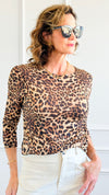 Feline Energy Italian Top-110 Long Sleeve Tops-Italianissimo-Coastal Bloom Boutique, find the trendiest versions of the popular styles and looks Located in Indialantic, FL
