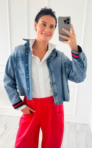 CB Custom - Society Stripe Denim Jacket
