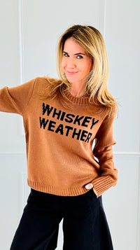 Whiskey Weather Sweater- Brown-140 Sweaters-PANACHE APPAREL-Coastal Bloom Boutique, find the trendiest versions of the popular styles and looks Located in Indialantic, FL