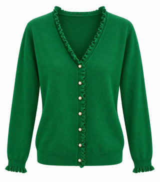 Pearl Ruffle Cardigan