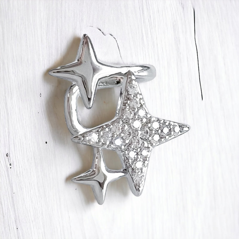 CZ Star Earring Cuff-230 Jewelry-Darling-Coastal Bloom Boutique, find the trendiest versions of the popular styles and looks Located in Indialantic, FL