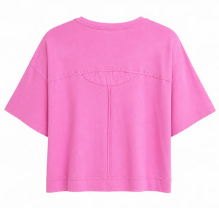 Relaxed Pocket Knit Top - Candy Pink