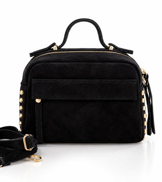 City Stud Italian Suede Bag