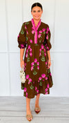 Rosewood Bloom Printed Ruffle Dress-200 Dresses/Jumpsuits/Rompers-Umgee-Coastal Bloom Boutique, find the trendiest versions of the popular styles and looks Located in Indialantic, FL