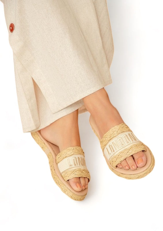 London Raffia Sandals - Natural-250 Shoes-Maker's Shoes-Coastal Bloom Boutique, find the trendiest versions of the popular styles and looks Located in Indialantic, FL