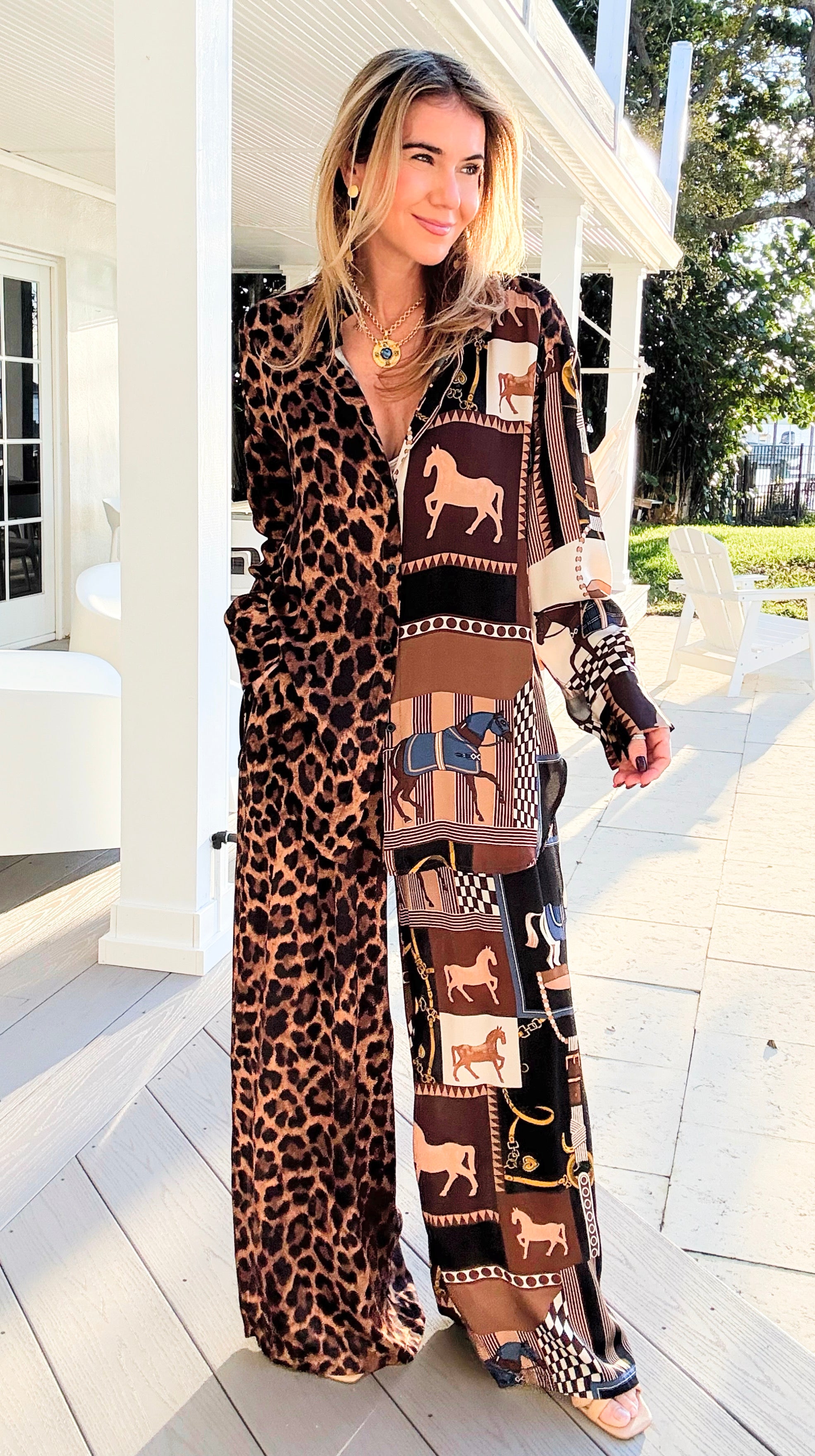 Gallop Wild Italian Set-210 Loungewear/Sets-K2-Coastal Bloom Boutique, find the trendiest versions of the popular styles and looks Located in Indialantic, FL