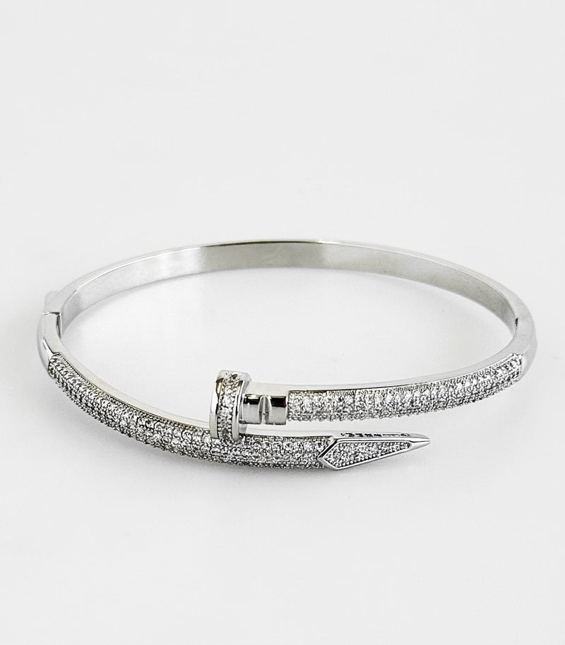 Sleek Strike Pavé Bracelet-230 Jewelry-H&D-Coastal Bloom Boutique, find the trendiest versions of the popular styles and looks Located in Indialantic, FL