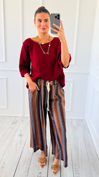 Tidal Lines Italian Pants