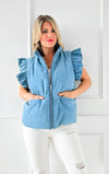 Chic Cascade Puffer Vest-150 Cardigans/Layers-Jodifl-Coastal Bloom Boutique, find the trendiest versions of the popular styles and looks Located in Indialantic, FL