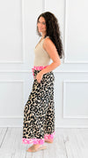 Playful Edge Contrast Trim Pants-170 Bottoms-BIBI-Coastal Bloom Boutique, find the trendiest versions of the popular styles and looks Located in Indialantic, FL
