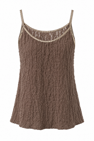 Moonlight & Lace Italian Tank - Brown