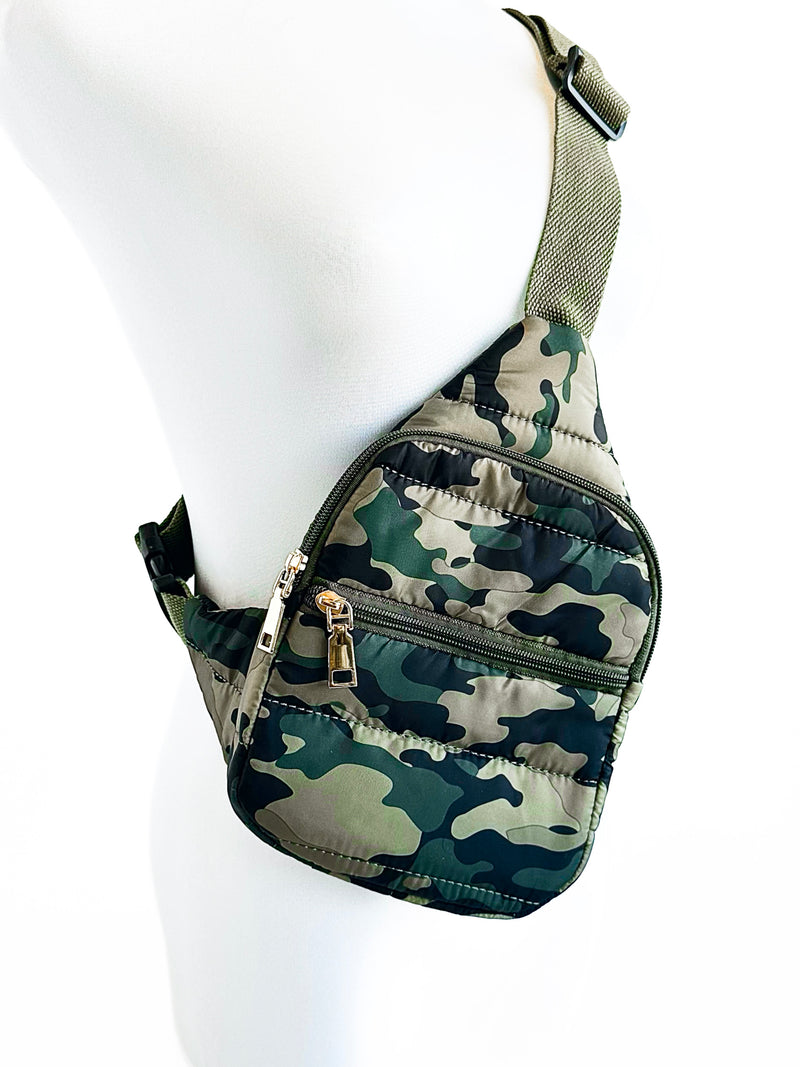 Urban Camo Sling Bag - Camo Green-240 Bags-NYW-Coastal Bloom Boutique, find the trendiest versions of the popular styles and looks Located in Indialantic, FL