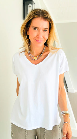 Alys Cotton Italian Top- White