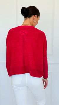 Brushed Melange Sweater - Dark Red-140 Sweaters-Zenana-Coastal Bloom Boutique, find the trendiest versions of the popular styles and looks Located in Indialantic, FL