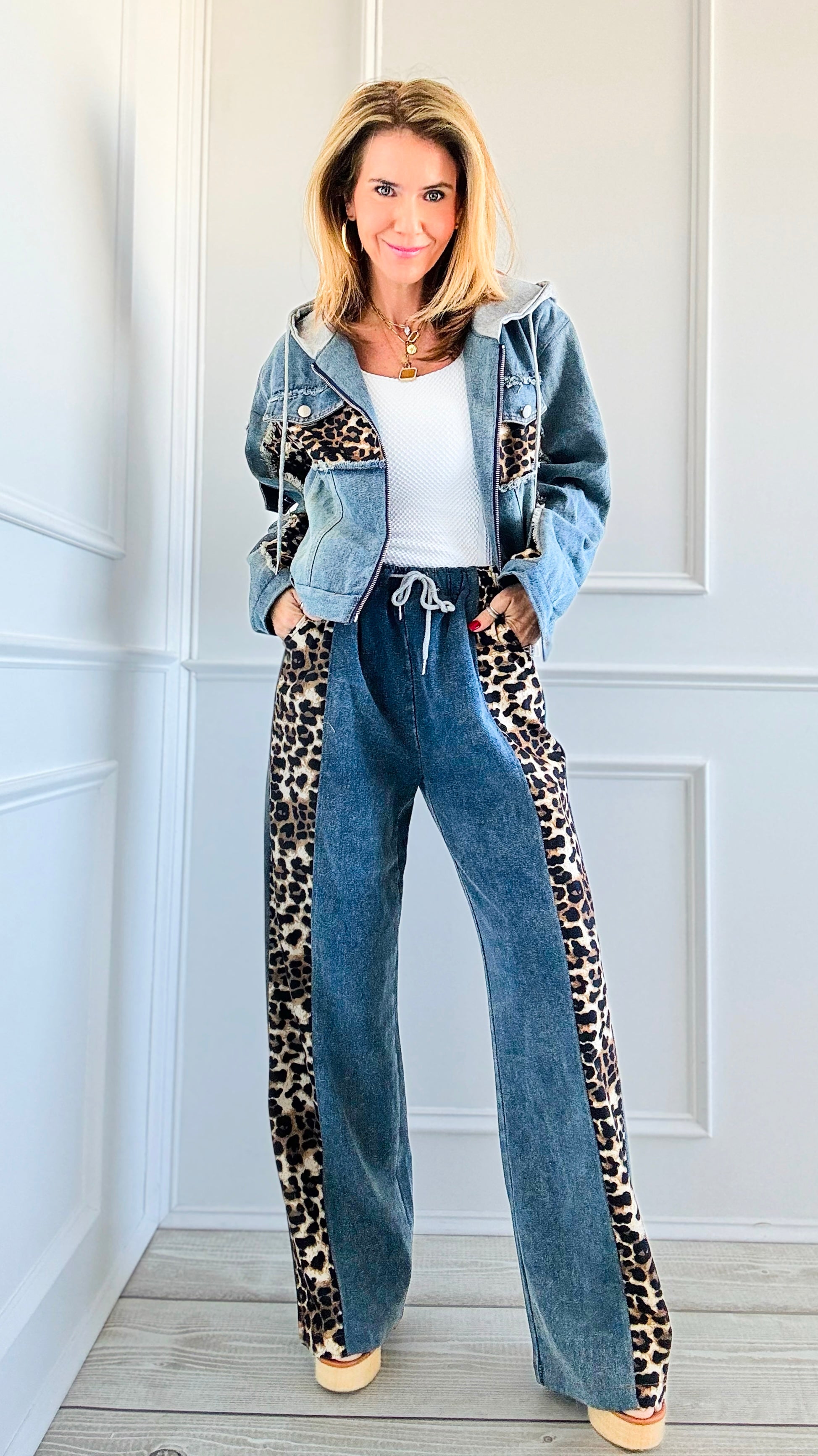 Fierce Fusion Denim Set-210 Loungewear/Sets-7Mango7-Coastal Bloom Boutique, find the trendiest versions of the popular styles and looks Located in Indialantic, FL