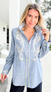 Whispers of Provence Blouse Top-130 Long Sleeve Tops-LA ROS-Coastal Bloom Boutique, find the trendiest versions of the popular styles and looks Located in Indialantic, FL