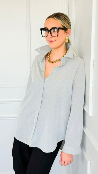 Dreamer Pinstripe Statement Blouse
