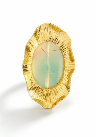 Leaf Stone Ring - Sage Mist