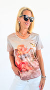 Heavenly Whispers V-Neck Top-110 Short Sleeve Tops-Chasing Bandits-Coastal Bloom Boutique, find the trendiest versions of the popular styles and looks Located in Indialantic, FL