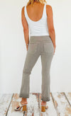 Mineral Wash Cropped Ankle Pull On Pants - Stone-170 Bottoms-Chatoyant-Coastal Bloom Boutique, find the trendiest versions of the popular styles and looks Located in Indialantic, FL