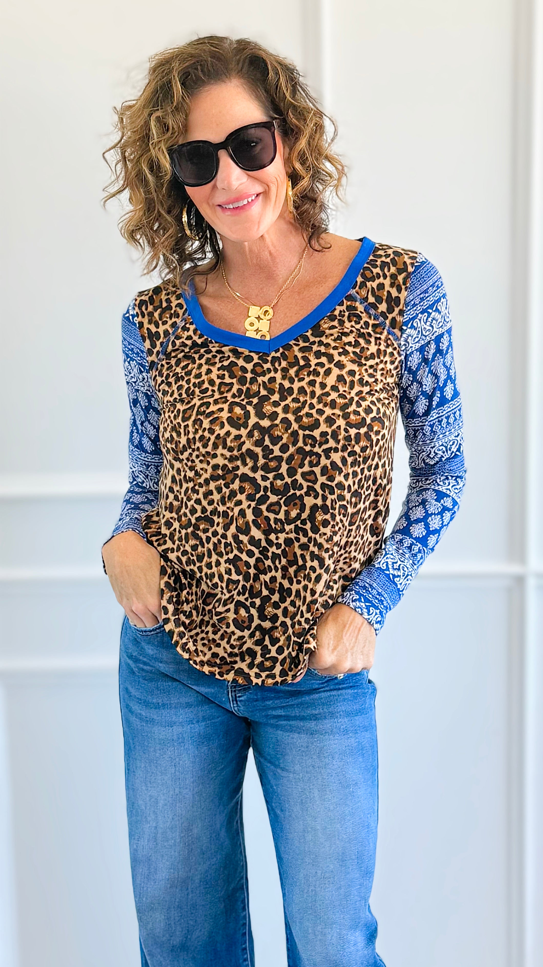 Wild Harmony V-Neck Top