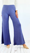 Shoreline Wide Leg Knit Pants-170 Bottoms-Zenana-Coastal Bloom Boutique, find the trendiest versions of the popular styles and looks Located in Indialantic, FL