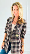 Bee Chic Italian Blazer- Brown-160 Jackets-TATTOO Z-Coastal Bloom Boutique, find the trendiest versions of the popular styles and looks Located in Indialantic, FL