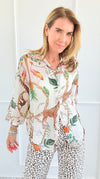Safari Paradise Italian Shirt-170 Bottoms-Italianissimo-Coastal Bloom Boutique, find the trendiest versions of the popular styles and looks Located in Indialantic, FL