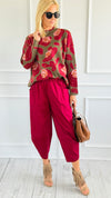 Relax & Go Italian Barrel Pant-100 Pants-VANESSA-Coastal Bloom Boutique, find the trendiest versions of the popular styles and looks Located in Indialantic, FL