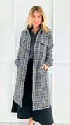 Weekend Plaid Hooded Coat-160 Jackets-mystree-Coastal Bloom Boutique, find the trendiest versions of the popular styles and looks Located in Indialantic, FL