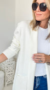 Block Party Italian Cardigan - Ivory-150 Cardigans/Layers-Germany-Coastal Bloom Boutique, find the trendiest versions of the popular styles and looks Located in Indialantic, FL