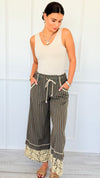 Striped Palazzo Pants with Crochet Hem-170 Bottoms-Blue Velvet-Coastal Bloom Boutique, find the trendiest versions of the popular styles and looks Located in Indialantic, FL