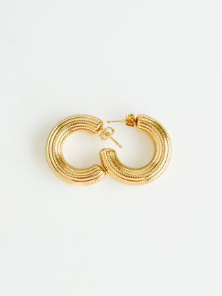 Stainless Steel Off The Traxy Hoop Earring-230 Jewelry-NYC-Coastal Bloom Boutique, find the trendiest versions of the popular styles and looks Located in Indialantic, FL