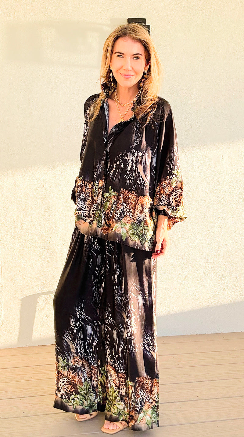 Nocturnal Leopard Italian Set-210 Loungewear/Sets-K2-Coastal Bloom Boutique, find the trendiest versions of the popular styles and looks Located in Indialantic, FL