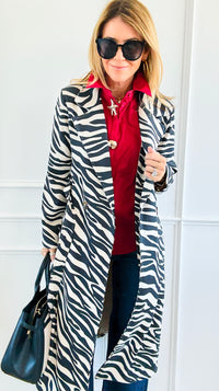 Milano Stripes Italian Coat-160 Jackets-BONITO SRL-Coastal Bloom Boutique, find the trendiest versions of the popular styles and looks Located in Indialantic, FL
