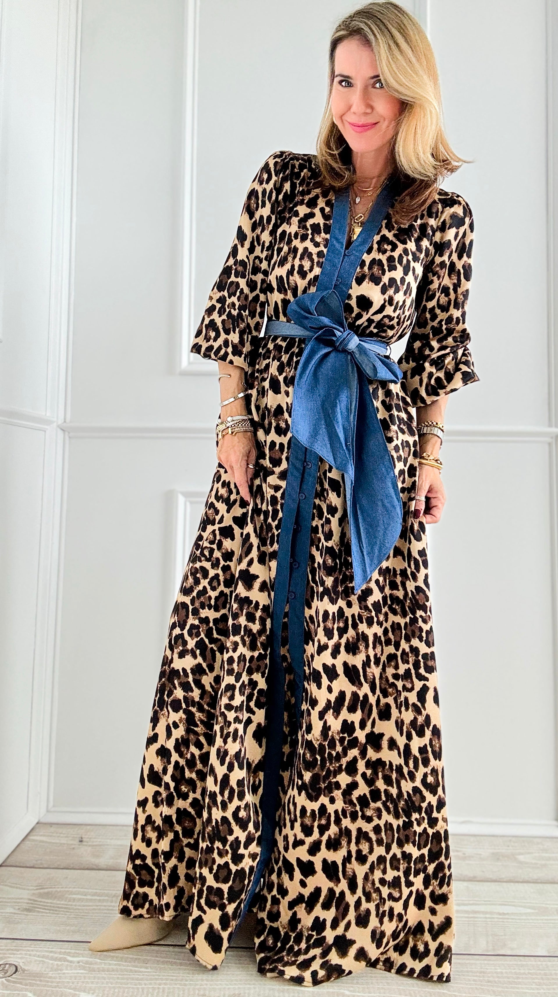 Savanna Luxe Denim Maxi Dress-200 Dresses/Jumpsuits/Rompers-DRESS DAY-Coastal Bloom Boutique, find the trendiest versions of the popular styles and looks Located in Indialantic, FL