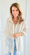 Radiant Lace Illusion Italian Blouse-170 Bottoms-SEÑORITA C-Coastal Bloom Boutique, find the trendiest versions of the popular styles and looks Located in Indialantic, FL