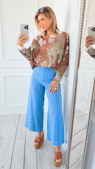 Striped Crop Pants