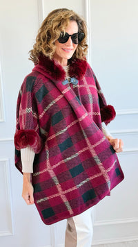 Alpine Glow Hooded Poncho-150 Cardigans/Layers-On Blue-Coastal Bloom Boutique, find the trendiest versions of the popular styles and looks Located in Indialantic, FL