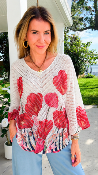 Blushing Poppy Capri Italian Knit Top